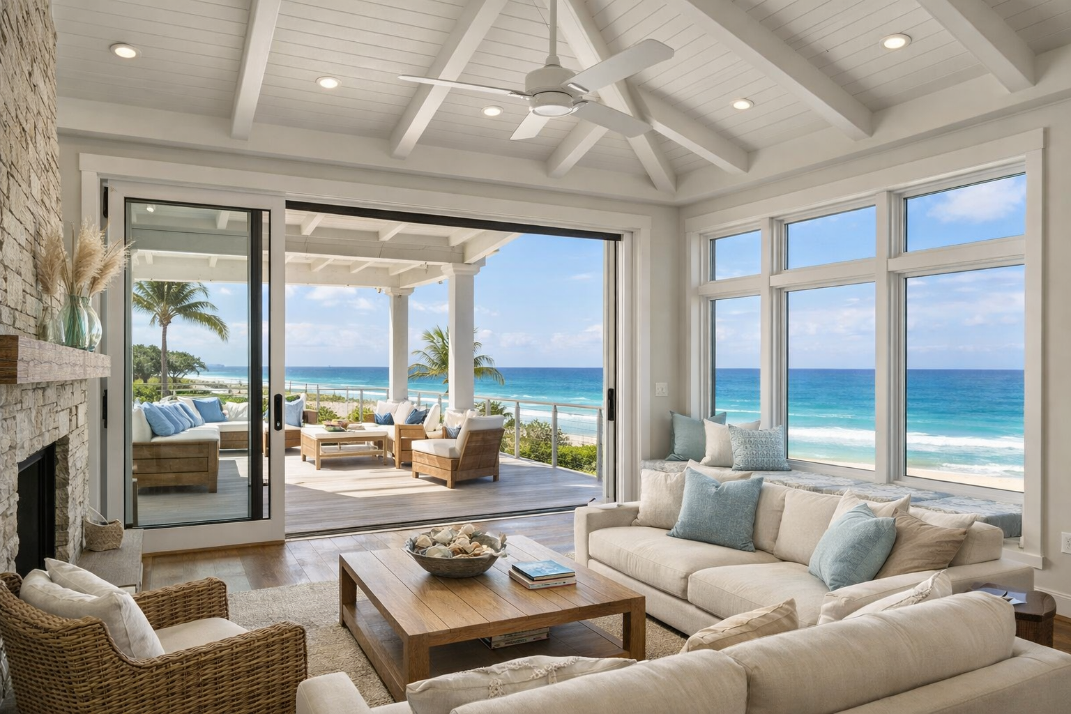 Coastal residence with storm-resistant Marvin windows and doors
